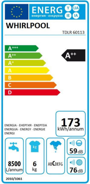 Pralka Whirlpool TDLR60113 2