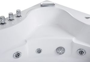 Wanna Shumee Wanna narożna LED z hydromasażem 146 x 146 cm biała TOCOA 5