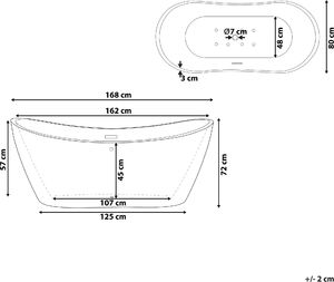 Wanna Shumee Wanna z hydromasażem wolnostojąca ANTIGUA 9