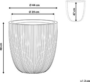 Shumee Doniczka 44 x 44 x 48 cm beżowa CHIOS 5