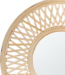 Shumee Bambusowe okrągłe lustro ścienne 60 cm BACATA 3
