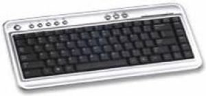 Klawiatura BTC 6100 multimedialna srebrno-czarny utra slim 1