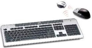 Klawiatura + mysz BTC 6301 URF srebrno-czarny slim 1