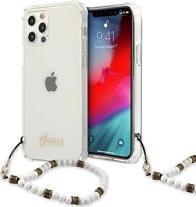 Guess Guess GUHCP12LKPSWH iPhone 12 Pro Max 6,7" Transparent hardcase White Pearl 1