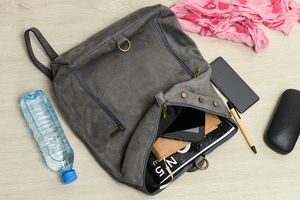 Vera Pelle Szary Włoski Stylowy Plecak Damski Skórzany Zamsz A4 W14 5