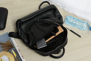 Vera Pelle Czarny Włoski Plecak Skórzany A4 damski pojemny solidny C78 4