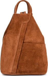 Vera Pelle Koniakowy Vera Pelle włoski Plecak Skórzany damski mały T53 2