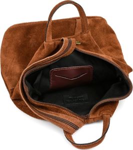 Vera Pelle Koniakowy Vera Pelle włoski Plecak Skórzany damski mały T53 4
