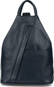 Vera Pelle Granatowy Vera Pelle włoski Plecak Skórzany damski mały T52 3