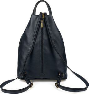 Vera Pelle Granatowy Vera Pelle włoski Plecak Skórzany damski mały T52 4