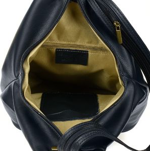 Vera Pelle Granatowy Vera Pelle włoski Plecak Skórzany damski mały T52 5