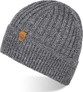 Brdrene Czapka zimowa męska beanie Brodrene cz12 j.szara 1