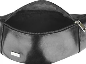 Paolo Peruzzi Saszetka męska skórzana nerka Paolo Peruzzi czarna Z-20 4