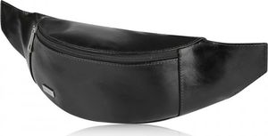 Paolo Peruzzi Saszetka męska skórzana nerka Paolo Peruzzi czarna Z-20 5