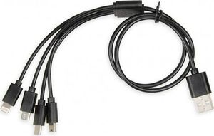 Kabel USB iBOX USB-A - Lightning 1.2 m Czarny (IKUM4W1CLR) 1