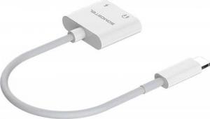Adapter USB Somostel SMS-BZ03 Lightning - Jack 3.5mm + Lightning Biały (SMS-BZ03) 2