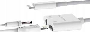Adapter USB Somostel SMS-BZ03 Lightning - Jack 3.5mm + Lightning Biały (SMS-BZ03) 3