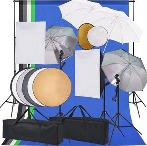 Zestaw studyjny vidaXL Zestaw studyjny z lampami softbox, parasolkami, tłami i blendami 1