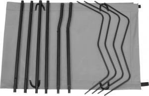 vidaXL Łóżko polowe, 180x60x19 cm, szare 4