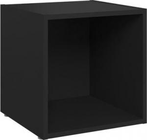 vidaXL Szafka pod telewizor, czarna, 37x35x37 cm, płyta wiórowa 1