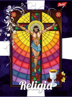 St. Majewski Zeszyt w okładce laminowanej, format A5, 60 kartek, cieniowany, RELIGIA, UNIPAP 2