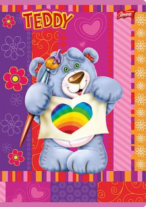 Unipap Zeszyt w okładce laminowanej, format A5, 16 kartek, kratka, MIX DZIEWCZĘCY, UNIPAP 11