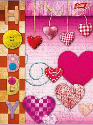 Unipap Zeszyt w okładce laminowanej, format A5, 16 kartek, kratka, MIX DZIEWCZĘCY, UNIPAP 7