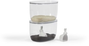 Qualy Pojemnik do przechowywania Bella Bunny biały 7L 10323-CL-WH 2