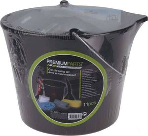 Premium Parts Wiadro gąbka myjka ścierka samochodowa akcesoria do czyszczenia auta 11 el. 7