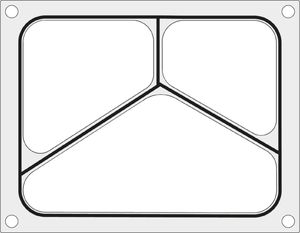 Hendi Matryca forma do zgrzewarek BOKAMA na tackę trójdzielną 227x178 mm - Hendi 805916 Matryca forma do zgrzewarek BOKAMA na tackę trójdzielną 227x178 mm - Hendi 805916 1