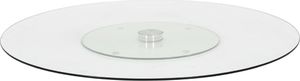 vidaXL Obrotowa taca, przezroczysta, 60 cm, hartowane szkło 1