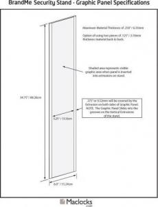 Uchwyt Maclocks Brandable VESA Mount BrandMe Security Floor Stand - Tiltable display Floor Stand - Black 3