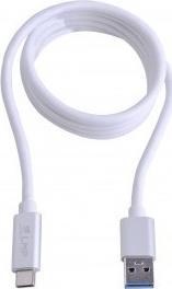 Kabel USB LMP USB-A - USB-C 1 m Biały (LMP-USBC-USBA-CA-S) 1