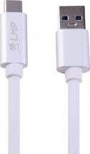 Kabel USB LMP USB-A - USB-C 1 m Biały (LMP-USBC-USBA-CA-S) 2