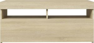 vidaXL Szafka pod TV z oświetleniem LED, dąb sonoma, 90x35x40 cm 8