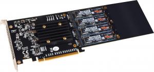 Kontroler Sonnet PCIe 3.0 x16 - 4x M.2 M-key M.2 4x4 Silent PCIe (SO-FUS-SSD-4X4-E3S) 3