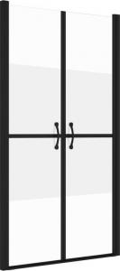 vidaXL Drzwi prysznicowe, szkło częściowo mrożone, ESG, (83-86)x190 cm 1