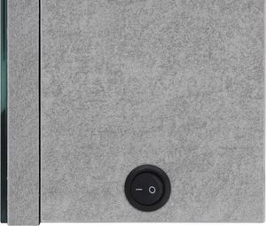 vidaXL Szafka łazienkowa z lustrem i LED, szarość betonu, 62x14x60 cm 6