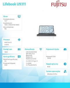 Laptop Fujitsu Lifebook U9311 (PCK:U9311MF5AMPL) 4
