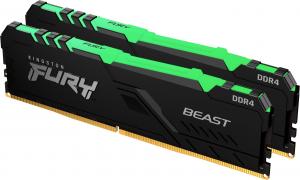 Pamięć Kingston Fury Beast RGB, DDR4, 32 GB, 3733MHz, CL19 (KF437C19BB1AK2/32) 1