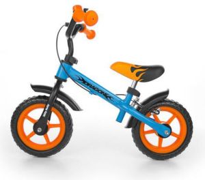Milly Mally Rowerek biegowy Dragon z hamulcem niebiesko-pomarańczowy - 5901761121452 1