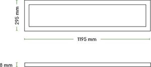 Ecolight Panel podtynkowy LED 120x30 50W 3000K 4