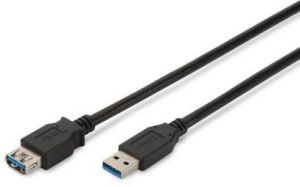 Kabel USB Digitus USB-A - USB-A 3 m Czarny (AK-300203-030-S) 1