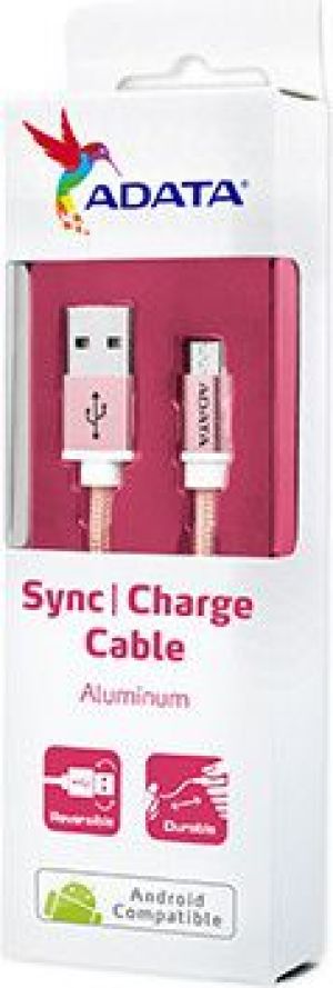 Kabel USB ADATA USB-A - 1 m Różowy (AMUCAL-100CMK-CRG) 5