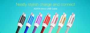 Kabel USB ADATA USB-microUSB 1m Purple alu-knit (AMUCAL-100CMK-CPU) 3