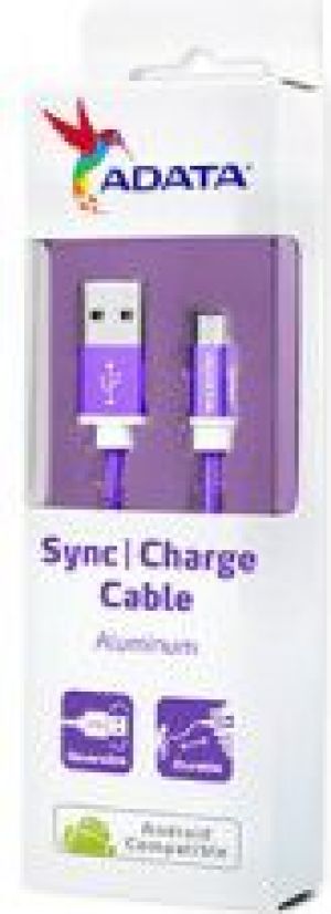 Kabel USB ADATA USB-microUSB 1m Purple alu-knit (AMUCAL-100CMK-CPU) 4