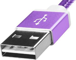 Kabel USB ADATA USB-microUSB 1m Purple alu-knit (AMUCAL-100CMK-CPU) 7