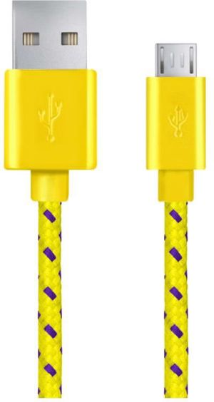 Kabel USB Esperanza MICRO USB 2.0 A-B M/M OPLOT 2.0 M - ŻÓŁTY (EB181Y - 5901299920145) 1