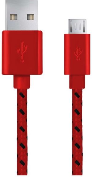 Kabel USB Esperanza MICRO USB 2.0 A-B M/M OPLOT 2.0 M - CZERWONY (EB181R - 5901299920114) 1