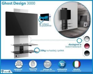 Meliconi Uchwyt Ghost Design 3000 Czarny (488300BA) 2